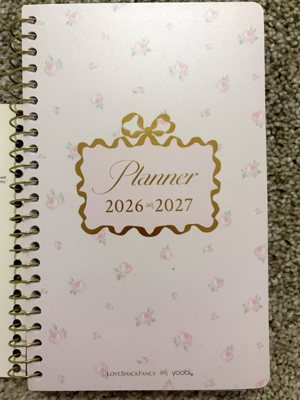 LoveShackFancy Yoobi 2026-27 Planner Ballet Bloom